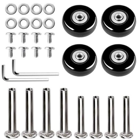 30 stk. Kuffert Hjul, Rejsetaske Udskiftningshjul Reparation Gummi Hjul Med Skrue