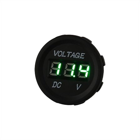 12V 24V DC Vattentät Bil LED Digital Display Voltmeter Uttag Mätare