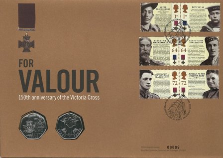 Storbritannien - Møntbrev med to 50 pence mønter