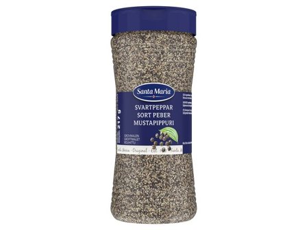 SANTA MARIA Svartpeppar grovmalen 217g - Lyreco - Kök och servering - Ätbart - Socker kryddor och salt