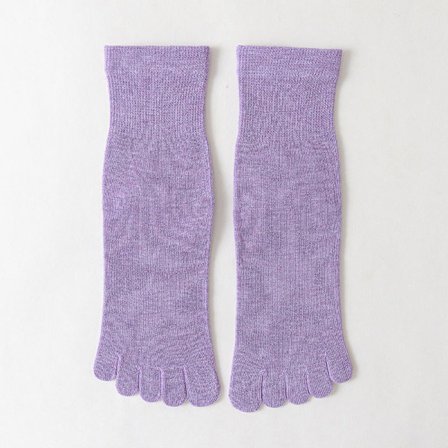 Lyslilla 5-pak herresokker i bomuld til efterår og vinter, allround