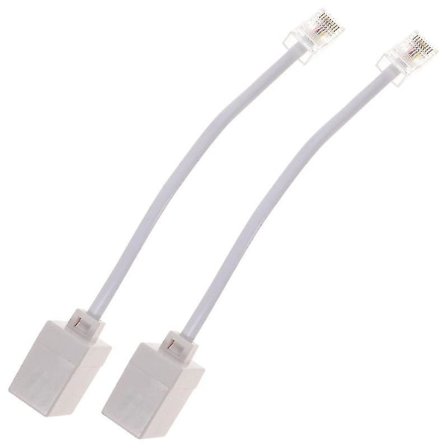 2 st RJ11 till RJ45-adapter Telefon till Ethernet-adapter Telefon till Ethernet-kabel[HSfF]