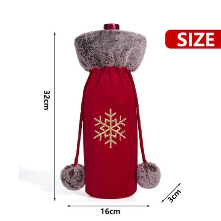 2 kpl Jouluneule Viinipullon Suojukset Viinipullon Vaatteet Pellava Viinipullon Mekko Pullopussit Joulujuhlakoristeisiin