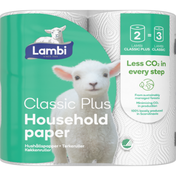 Tørkepapir classic 2-Lags