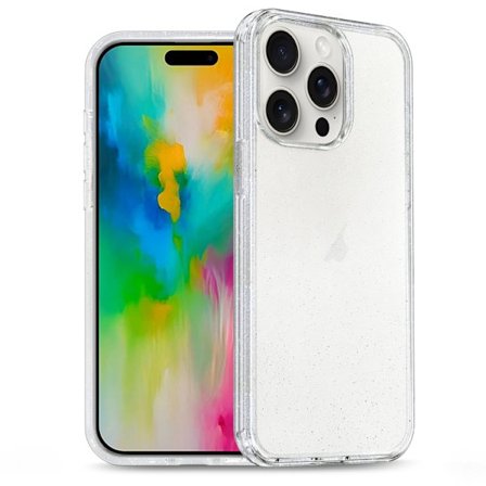 iPhone 16 Pro Glitter Powder TPU Hybrid PC Skal - Skydda din telefon med stil!