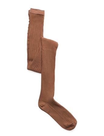 Cotton Rib Tights Socks & Tights Tights Ruskea Mp Denmark
