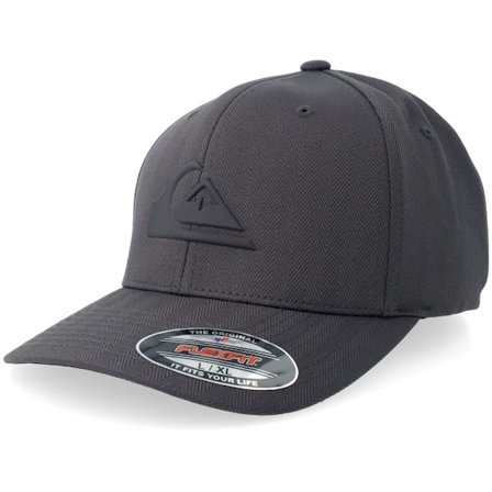 Quiksilver - Grijs flexfit Cap - Amped Up Iron Gate Flexfit @ Hatstore