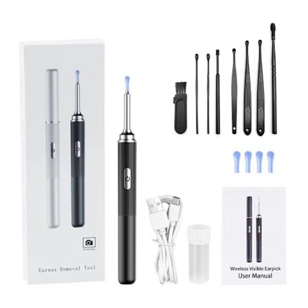 Korvaotoskooppi, korvanpuhdistaja HD 1080P -kameralla, IP67 vedenpitävä otoskooppi, korvanpuhdistuskamerasarja Androidille, iPhonelle, iPadille