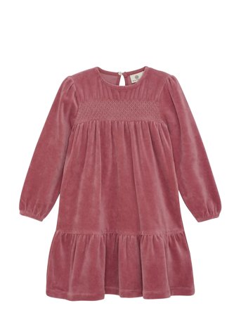 En Fant Dress Velour - Pink - 110