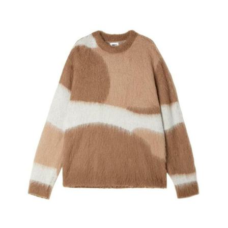 Obey, Round-neck Knitwear Beige, Heren, Maat:M