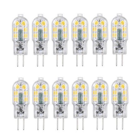 Tomshine G4 LED-pære 12-pakning varmhvit