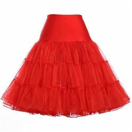 Tutu Skirt Crystal Gauze Alushame häämekko PUNAINEN - varastossa