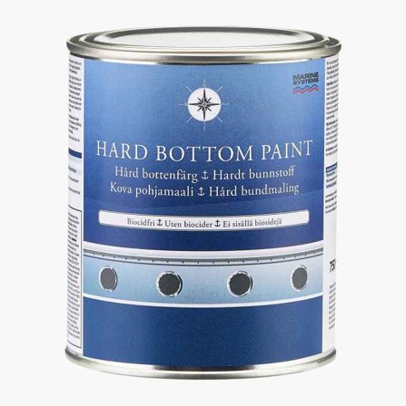 Hård bottenfärg biocidfri blå 0 75 liter