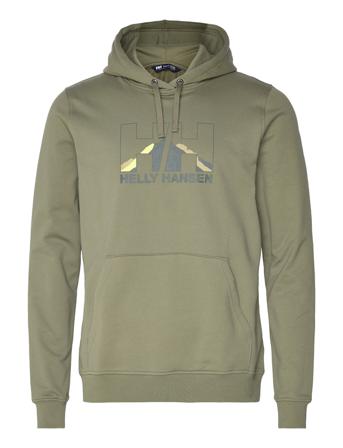 Nord Graphic Pull Over Hoodie Hoodie Trøje Grøn Helly Hansen