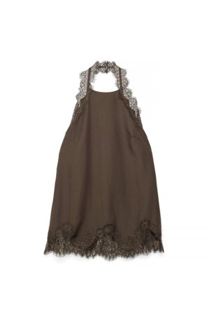 Alexia x NA-KD Lace Detail Top - Halterneck top - Brun - EU 34