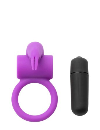 Baseks Baseks Funny Bunny 10 Functions Cock Ring - Purple - ONE SIZE