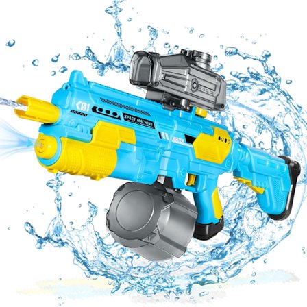 Elektrisk Vandpistol, Automatisk Vandpistol, 1350CC Høj Kapacitet Højtryks Sprøjtepistol til Voksne og Børn, Rækkevidde op til 32-45 FT