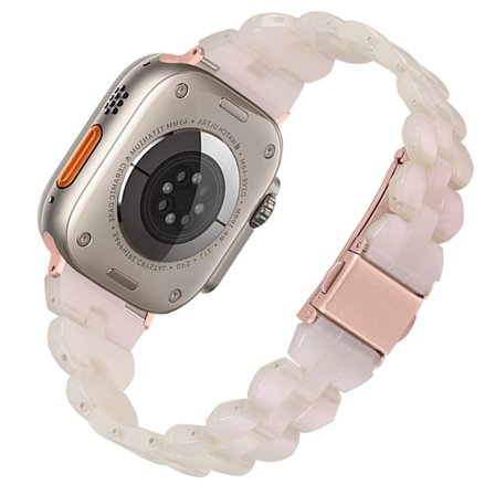 Apple Watch Series 8 (45 mm) / Watch Ultra klockarmband i resin - Ljusrosa