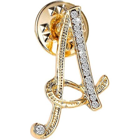 Initialbogstav Brosche Nål Lille Lapel Nål Slips Spænde Navn Personlige Gaver Til Piger Kvinder Mænd Dreng Guld