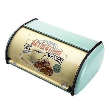 Vintage Leipälaatikko Säilytysastia Rullattava Vaaleansininen Pieni Pinnoitettu Leipälaatikot Ruoka-astia-XM4-