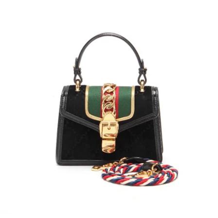 Gucci Vintage, Pre-owned Leather gucci-bags Zwart, Dames, Maat:ONE Size,suede
