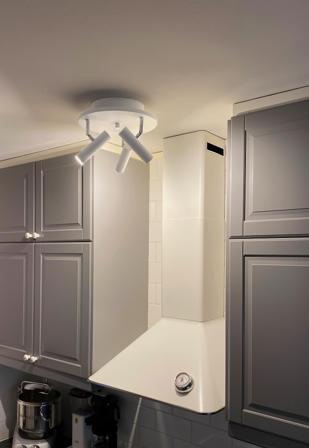 Aneta Lighting ARTIC takspot rund 3-lys, hvit, 3 x 6W LED