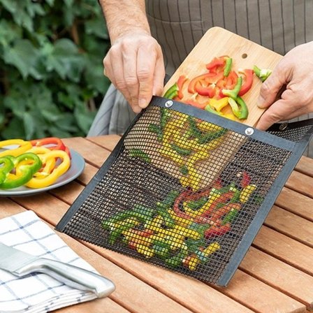 2-pack Grillpåsar, nätpåsar för grillen