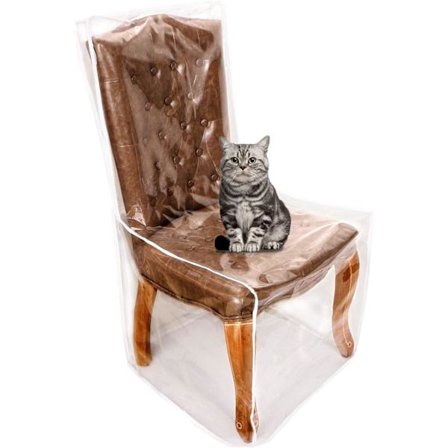 Stoltrekk, plastbeskyttelse for spisestuestoler, gjennomsiktig plast