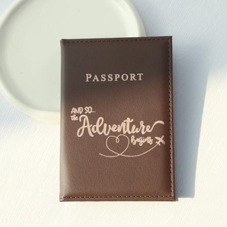 1 stk. Pascover PU Læder Pas Etui Holder Tegnebog Kort Letvægts Mode Rejsetilbehør Fly Brown