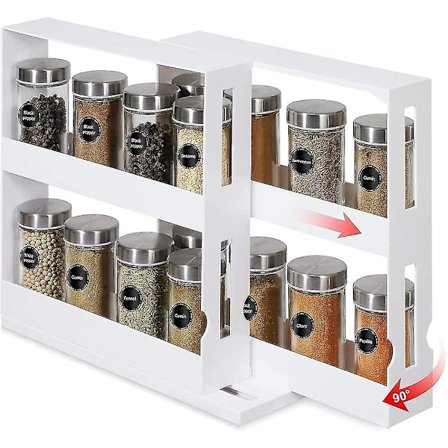 Krydderihylde i Smal og Udtrækkelig til Orden i Køkkenskabet (sæt 1)