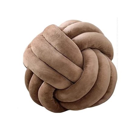 Knude plys pude rund pude til sofa soveværelse seng 27CM Khaki