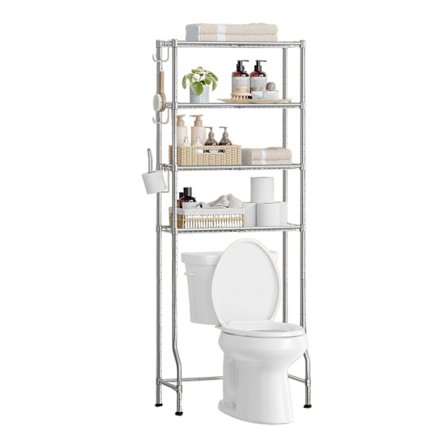 Rootz Toaletthylla - Badrumsorganisatör - Lagringsenhet - Rymdbesparande design - 30 cm x 63 cm x 176 cm