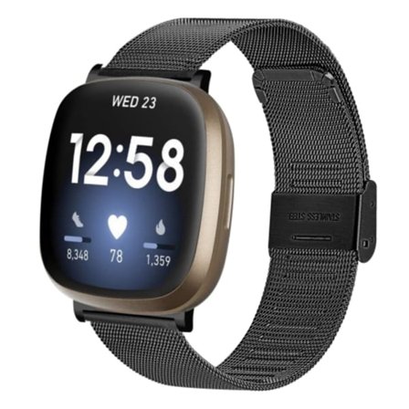 För Fitbit Versa 4 / Sense 2 Milan Buckle Metal Watch Band
