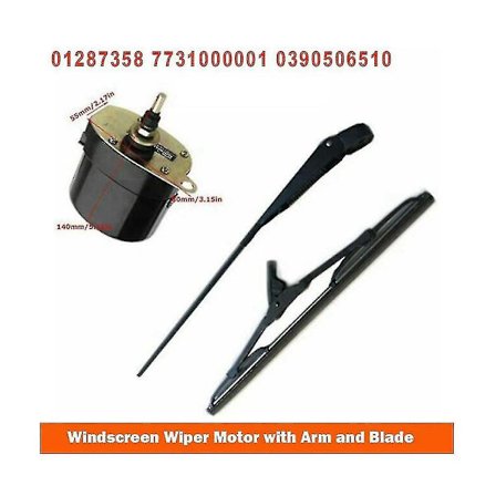 12v Universal Vindusviskermotor Med Arm Og Blad Til Willys Traktor 01287358 7731000001