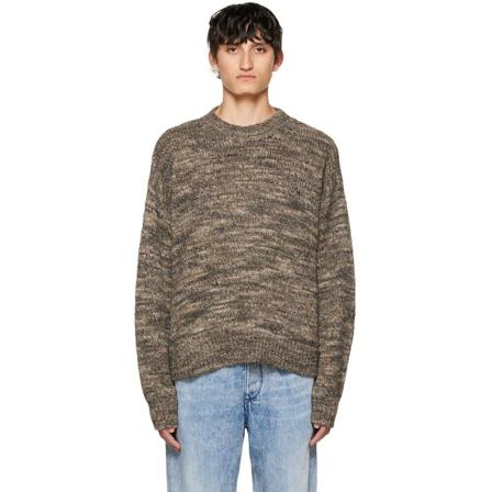 Isabel Marant, Round-neck Knitwear Brązowy, Mężczyzna, Rozmiar: S