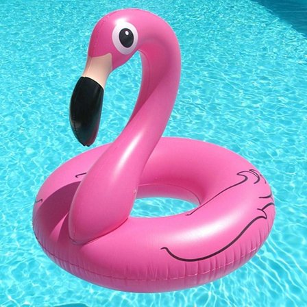 Rms Jumbo Uppblåsbar Rosa Flamingo Badring För Strand & Pool På Sommaren