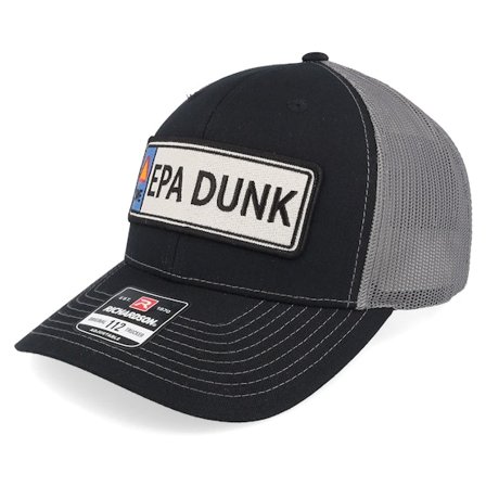 Iconic - Schwarz trucker Cap - Epa Dunk Registreringsskylt Black/Charcoal Trucker @ Hatstore