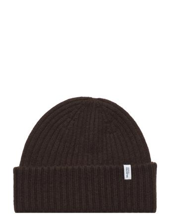 Slhmerino Wool Beanie B Accessories Headwear Beanies Brun Selected Homme*Betinget Tilbud