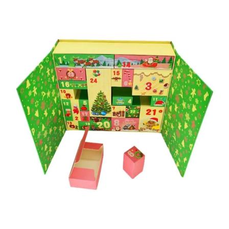 Jule-adventskalender 2023 Gjør-det-selv julepåfyllingsboks 24 dagers julenedtellingskalender Tom gaveeske for barn Gutter Jenter style 2