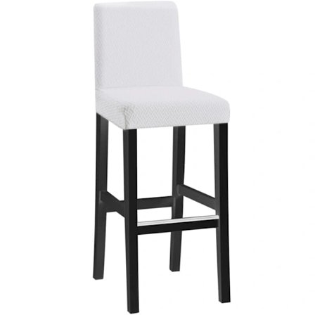 4 stk stoltrekk med høy rygg, rutete jacquard, hudfarget - hvit, elastisk stoltrekk i ett stykke, moderne og h,A