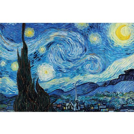 Vincent Van Gogh Stjärnhimmel Pappersaffisch 91,5 cm x 61 cm x 0,1 cm