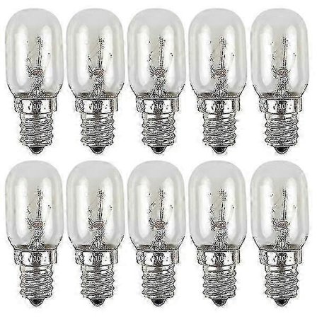 10 stk. E12 Køleskabspære 10w Erstatningspære Til Fryser Køleskab Natlampe