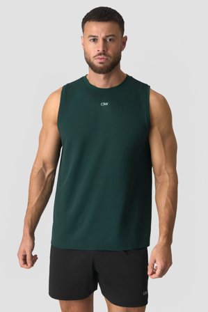 Stride Sleeveless Tee Wet Green