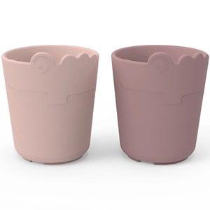 Done by Deer 2-Pack Powder pink Kiddish Croco Mini Mugs One Size - Tableware - One size - Pink