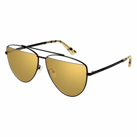 Alexander McQueen SunBril , Geel , Dames , Maat: ONE Size Zonnebrillen