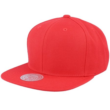 Mitchell & Ness - Red - snapback - Cap - Blank Red Snapback - Hatstore