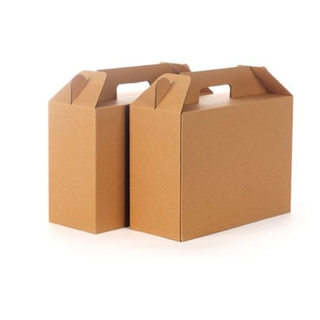 Kraft papp gaveeske med etiketter og bånd (sett med 2) - 35