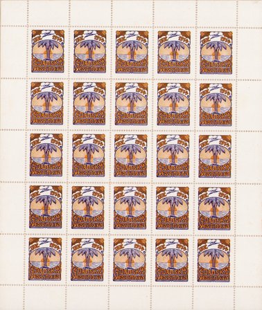 Dansk Vestindien - Julemærke 1914 postfrisk helark