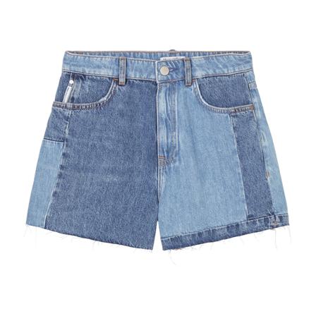 Marc O'Polo Patchwork shorts blå, Dam, Dam, Storlek: W31