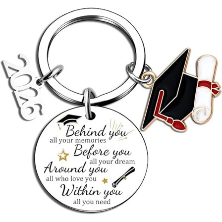 Davrock 2026 Examenspresenter till henne Honom Examensnyckelring Till Dotter Son Klass 2026 Senior Nyckelring Studentexamen Gymnasiet Grattis 